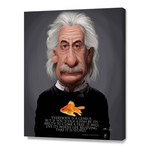 Celebrity Sunday: Albert Einstein Fish // Stretched Canvas (16"W x 20"H x 1.5"D)