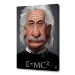 Celebrity Sunday: Albert Einstein E=MC² // Stretched Canvas (16"W x 24"H x 1.5"D)