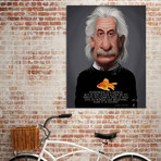 Celebrity Sunday: Albert Einstein Fish // Stretched Canvas (16"W x 20"H x 1.5"D)