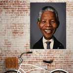 Nelson Mandela // Stretched Canvas (16"W x 20"H x 1.5"D)