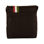 Italy Flag Leather Messenger