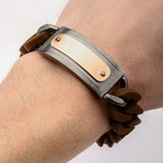 Silicone Link Bracelet // Brown (13mm)