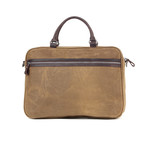 Canvas Computer Brief Case (Khaki)