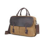 Canvas Computer Brief Case (Khaki)