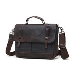 Classic Double Pocket Messenger Bag (Dark Grey)