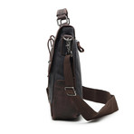 Classic Double Pocket Messenger Bag (Dark Grey)