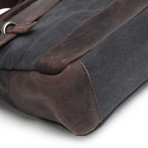 Classic Double Pocket Messenger Bag (Dark Grey)