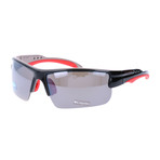 Columbia // Polarized Angled Square Sport Wraparound // Black + Red + Mirror