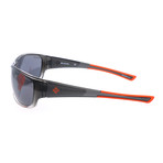 Hurricane Peak Thick Rim Sunglasses // Clear Graphite + Red