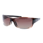 Columbia // Hurricane Peak Thick Rim Sunglasses // Clear Brown