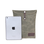 Leather Canvas iPad Case (Khaki)