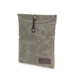 Leather Canvas iPad Case (Khaki)