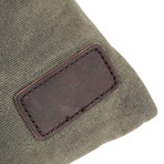 Leather Canvas iPad Case (Khaki)