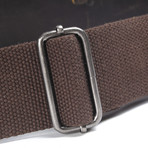 Classic Leather Canvas Duffel Bag (Grey)