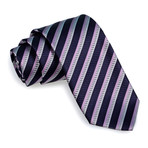 Dander Tie // Navy + Grey + Pink