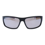 Columbia // Polarized Sport Rectangle Wraparound // Matte Black + Red