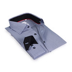 Beau Button-Up Shirt // Black + Light Blue (US: 15.5R)