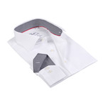Stephen Button-Up Shirt // White + Black (US: 16.5R)