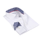 Colin Button-Up Shirt // White + Slate (US: 17.5R)