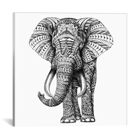 Ornate Elephant I // Bioworkz (18"W x 18"H x 0.75"D)