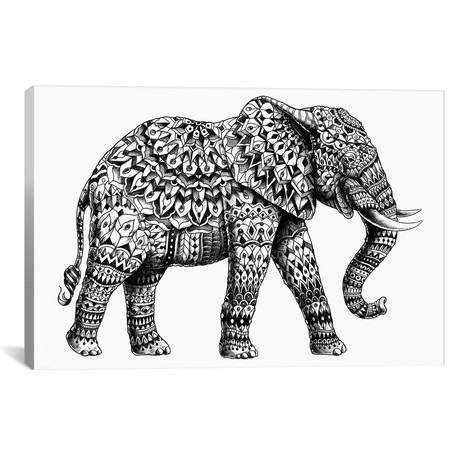 Ornate Elephant II (26"W x 18"H x .75"D)