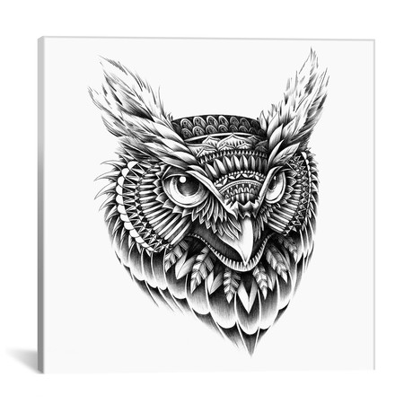 Ornate Owl Head (18"W x 18"H x .75"D)