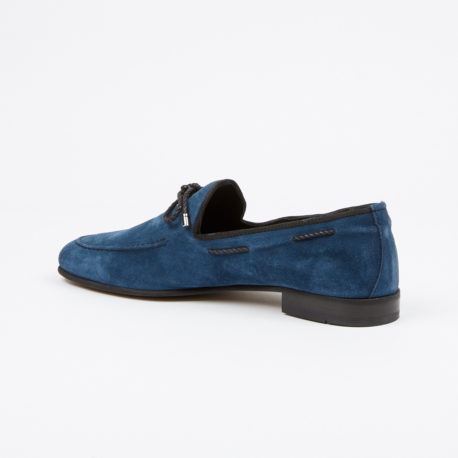 Suede Tie Loafer // Blue (US: 7) - Fertini - Touch of Modern