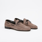Suede Tie Loafer // Gray (US: 9)