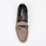 Suede Tie Loafer // Gray (US: 10.5)