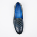Checkered Printed Loafer // Navy (US: 11)