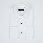 Paolo Lercara // Modern Fit French Cuff Button-Up Shirt With Studs // White (US: 17R)