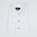 Bella Vita // Slim Fit French Cuff Button-Up Shirt With Studs // White (US: 18.5R)