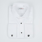 Bella Vita // Premium Slim Fit French Cuff Button-Up Shirt With Studs // White (US: 16.5R)