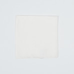 Paolo Lercara // Pocket Square // White