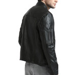 Distressed Moto Jacket // Black (XL)
