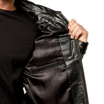 Distressed James Dean Jacket // Black (XL)