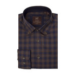 Romsey Woven Button-Down Collar Shirt // Brown (S)