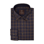 Romsey Woven Button-Down Collar Shirt // Brown (XL)