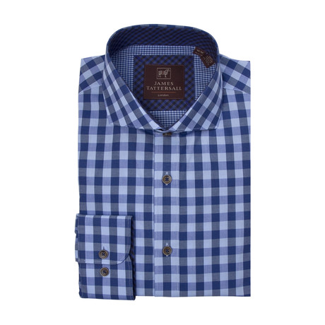 Callington Cutaway Collar Button-Up Shirt // Blue (XS)