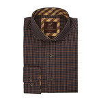 St. Ives Check Cutaway Collar Button-Up Shirt // Mustard (2XL)