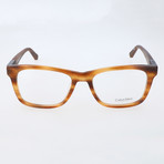 Gerry Thick Rim Rectangular Frame // Brown Horn