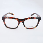 Sheldon Thick Rim Rectangular Frame // Red Tortoise