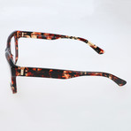 Sheldon Thick Rim Rectangular Frame // Red Tortoise
