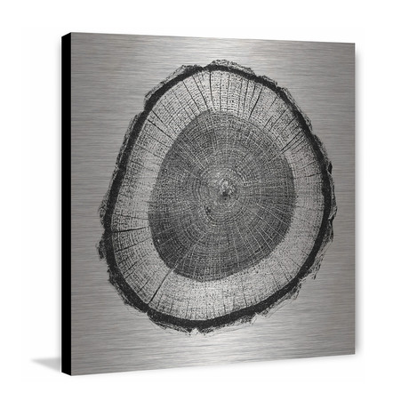 Inner Tree Painting Print // Brushed Aluminum (18"W x 18"H x 1.5"D)