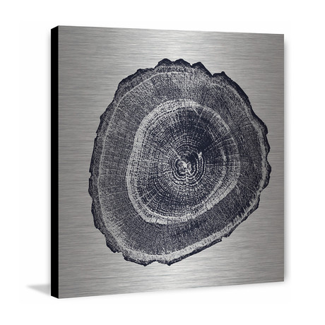 Inner Tree II Painting Print // Brushed Aluminum (18"W x 18"H x 1.5"D)