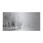 Tree Visions Painting Print // Brushed Aluminum (24"W x 12"H x 1.5"D)