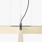 2 x 4 Plus Pendant // Large (Natural Wood + No End Caps)