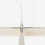 2 x 4 Plus Pendant // Small (Natural Wood + No End Caps)