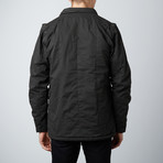 Kamden Long Cotton Jacket // Charcoal (XL)