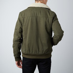 Maverick Cotton Aviator Jacket // Olive (XL)